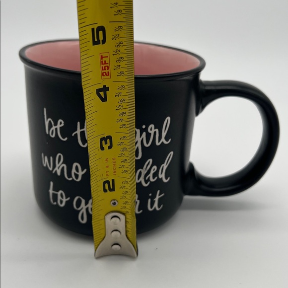 Sweet Water Decor “Be the Girl Who Decided to Go for it” Coffee Mug Black & Pink - Picture 7 of 8